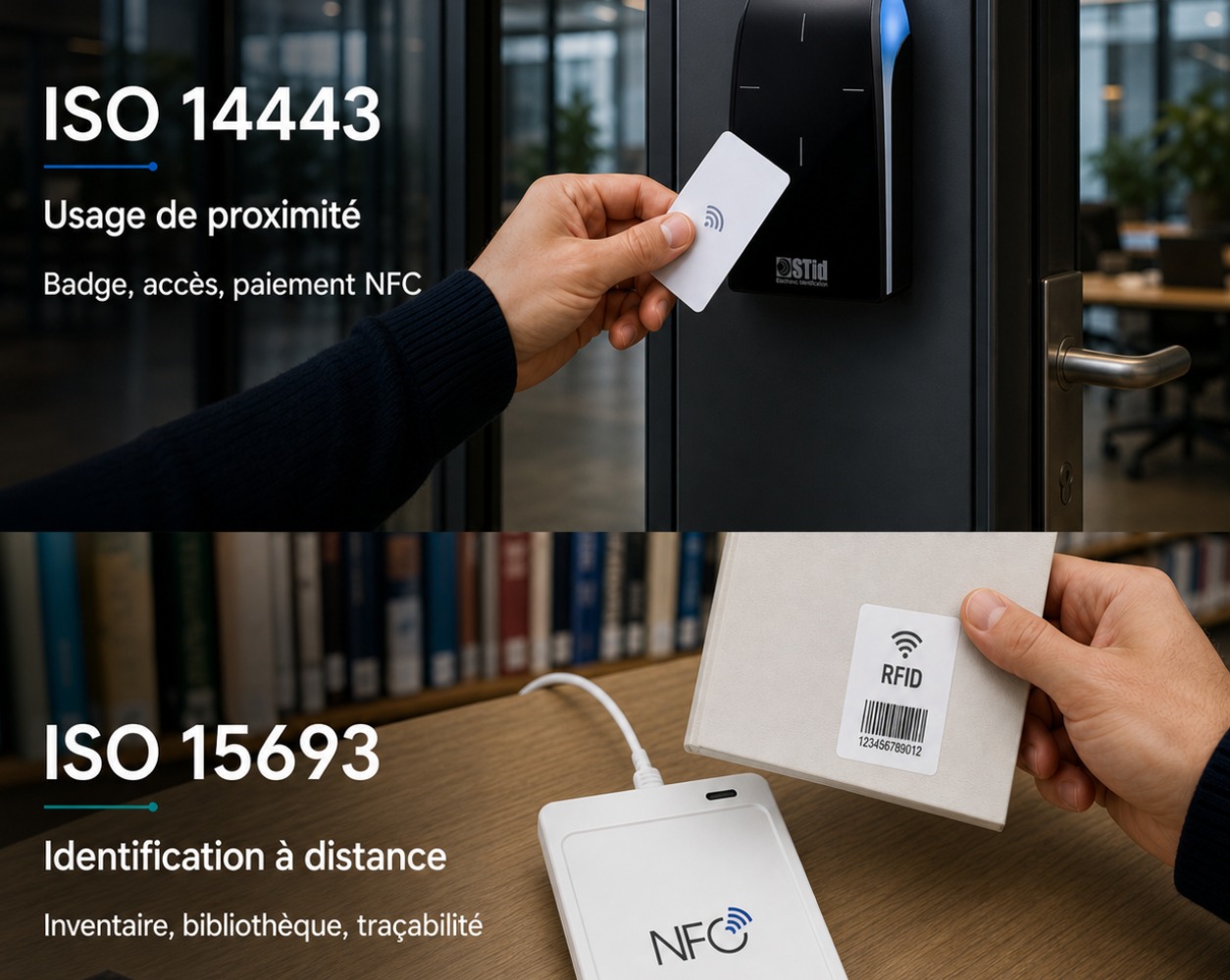 Comparaison des standards ISO 14443 et ISO 15693 pour choisir un lecteur NFC