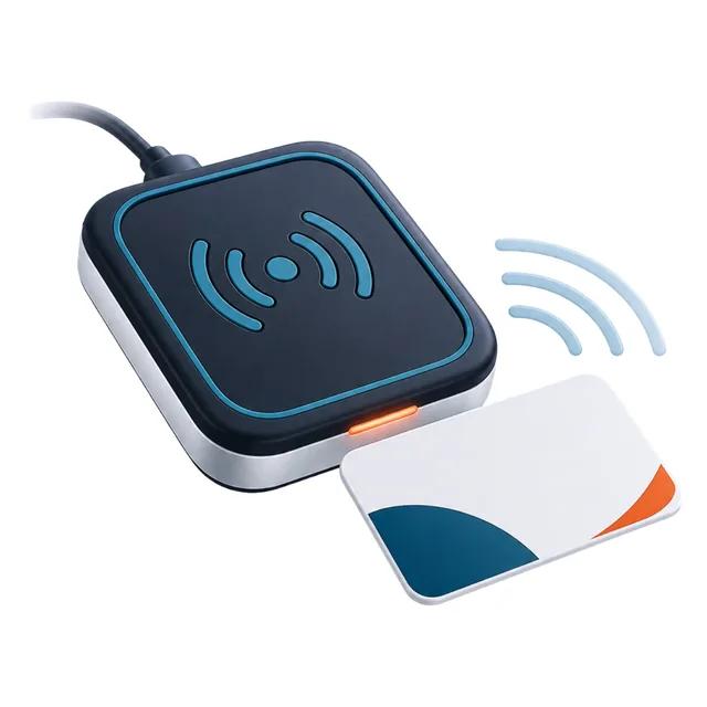 Lecteur NFC de bureau utilisé pour lire ou encoder une carte sans contact