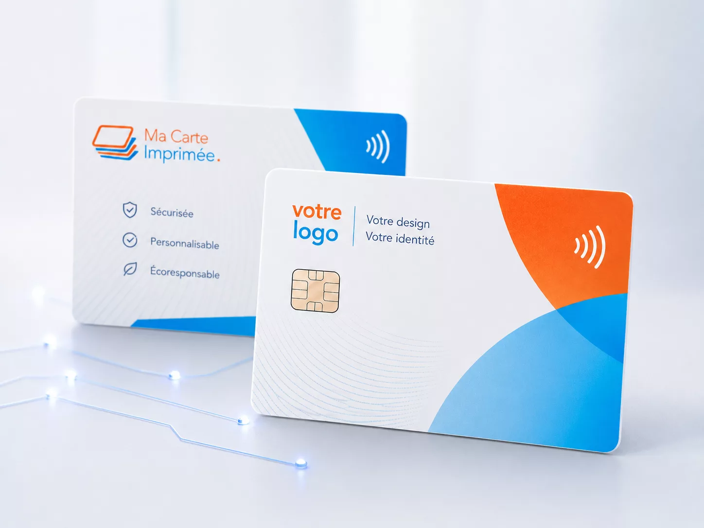 Carte PVC CR80 — à puce
