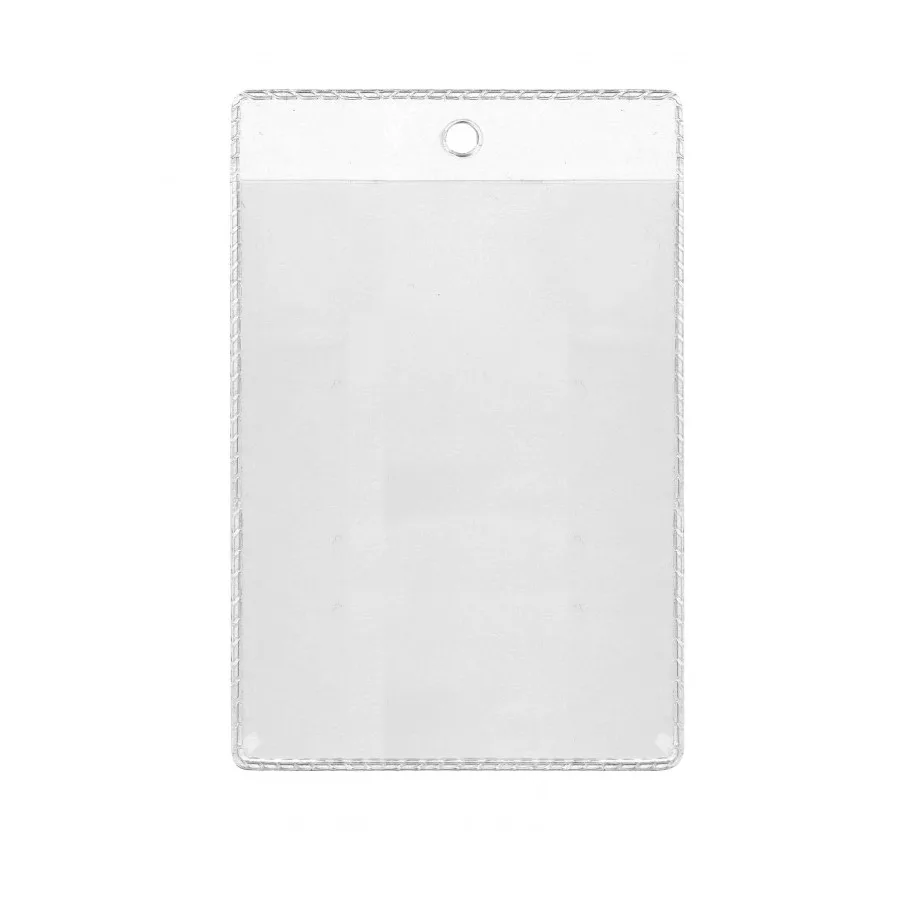 Porte-badge souple pour badge 86 x 101 mm - perforation ronde (lot de 100)