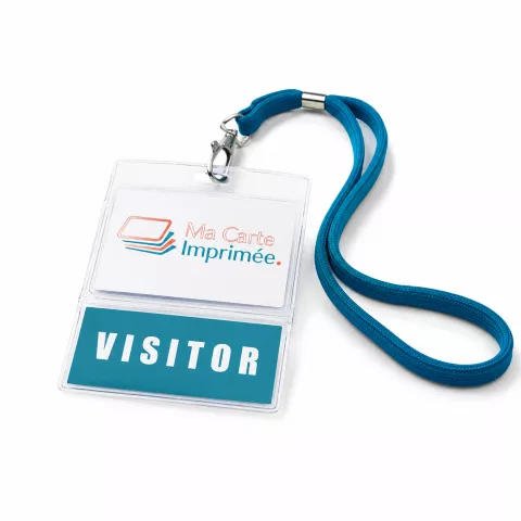 Porte-badge PVC transparent 86x54 horizontal - 100 pcs