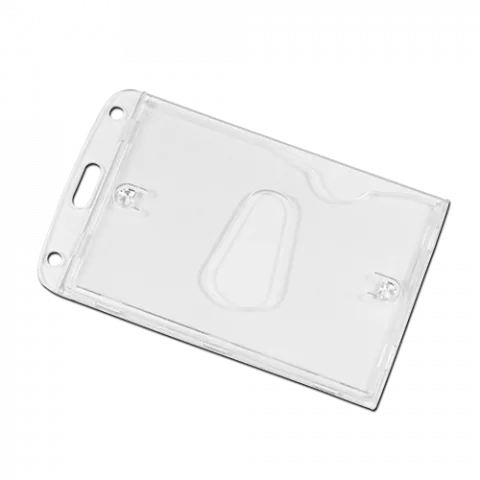 YA323-P - Porte-Badge Premium (86x54mm ) perforation oblongue 2 rondes