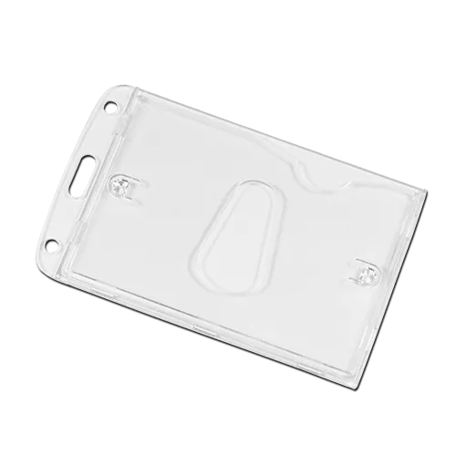 YA323-P - Porte-Badge Premium (86x54mm ) perforation oblongue 2 rondes