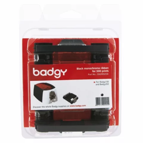 CBGR0500K - Ruban noir Badgy 100 et 200