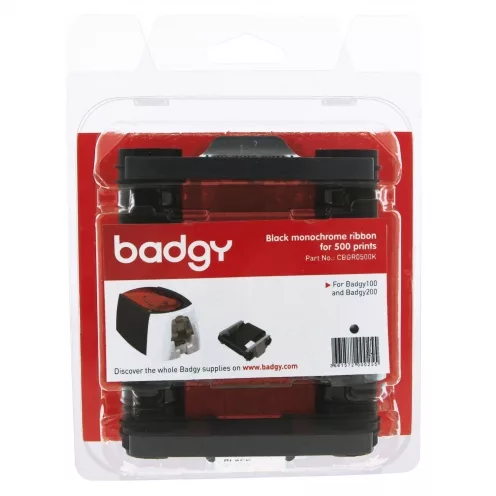 CBGR0500K - Ruban noir Badgy 100 et 200