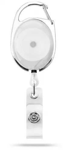 AC217D-ST-CL - Zip rétractable Blanc Translucide avec accroche ceinture