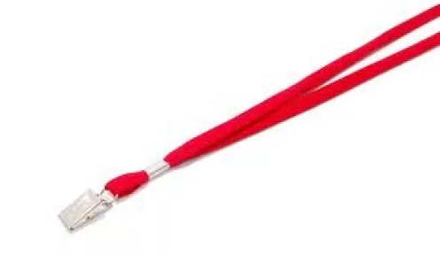 1436014 - Tour de cou Rouge Pince crocodile Clip métal