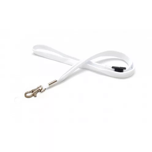 1437290 - Tour de cou Blanc Crochet métal et rupture sécuritaire Bague métal