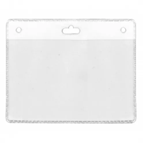 1453021 - Porte-badges souple 105x70 perforation 1 oblongue clip à lanière