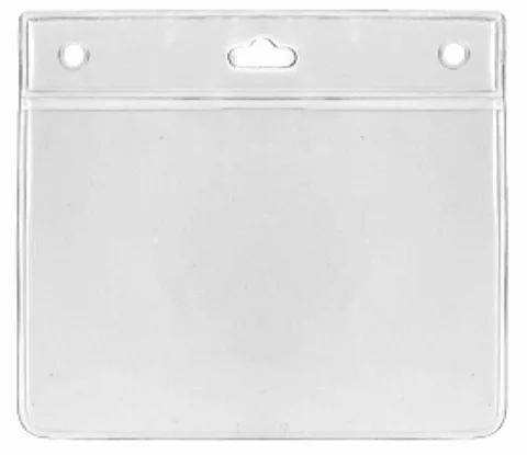 1453168 - Porte-badges souple 98x67 perforation 2 rondes 1 oblongue