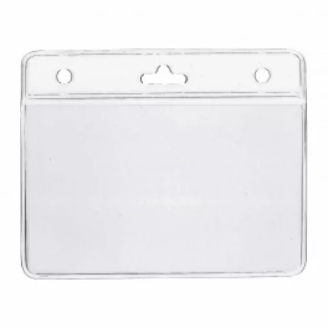 1453300 - Porte-badges souple 86x54 perforation 2 rondes diamètre 5mm 1 oblongue