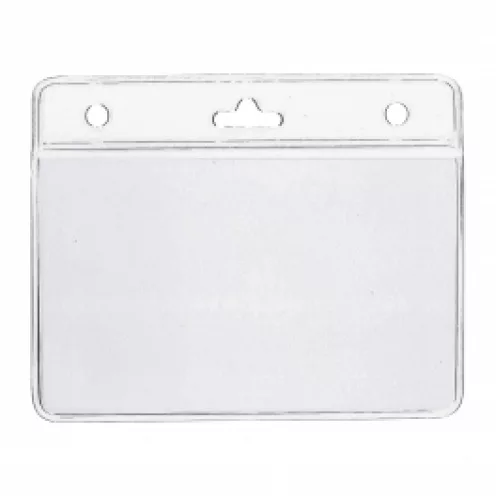 1453300 - Porte-badges souple 86x54 perforation 2 rondes diamètre 5mm 1 oblongue