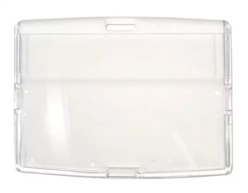 1455200- Porte-badge à fermeture clipsable dorsale (lot de 100) - Horizontale