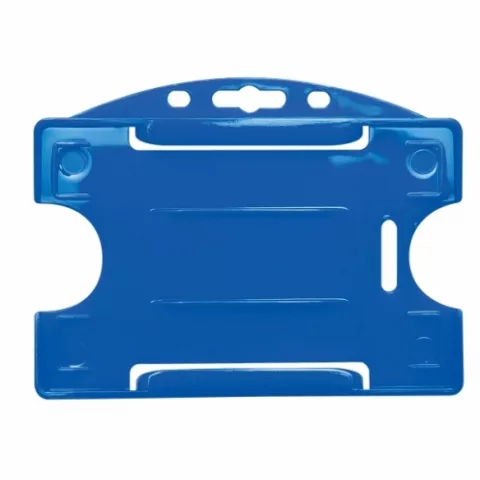 1455702 - Porte-badges rigide Bleu 86x54 perforation oblongue 2 rondes — accessoire IDP
