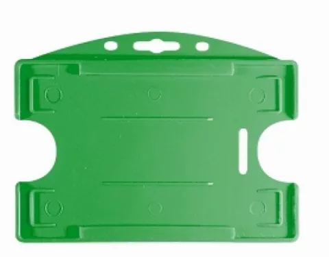 1455705 - Porte-badges rigide Vert 86x54 perforation oblongue 2 rondes — accessoire IDP