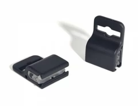1455740 - Attache Porte-Badge Grip (Plastique Noir) - Lot de 100