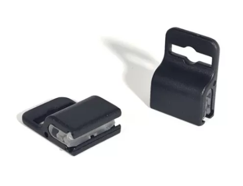 1455740 - Attache Porte-Badge Grip (Plastique Noir) - Lot de 100
