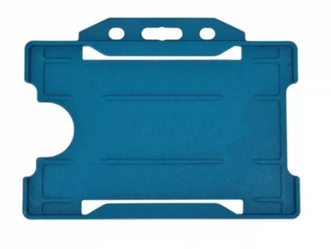 1455761 - Porte-badges en plastique détectable bleu - horizontal (lot de 100)