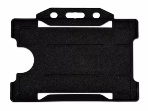 1455763 - Porte-badge Noir en plastique biodégradable pour 1 carte (lot de 100)
