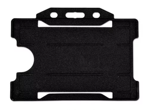 1455763 - Porte-badge Noir en plastique biodégradable pour 1 carte (lot de 100)
