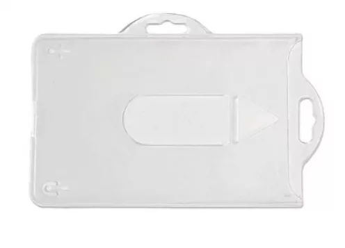 1455800 - Porte-badge semi-rigide pour usage horizontal ou vertical (lot de 100)